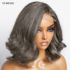 Salt & Pepper Loose Wave Beginner Friendly Glueless 4x4 Closure Lace Wig 100% Human Hair
